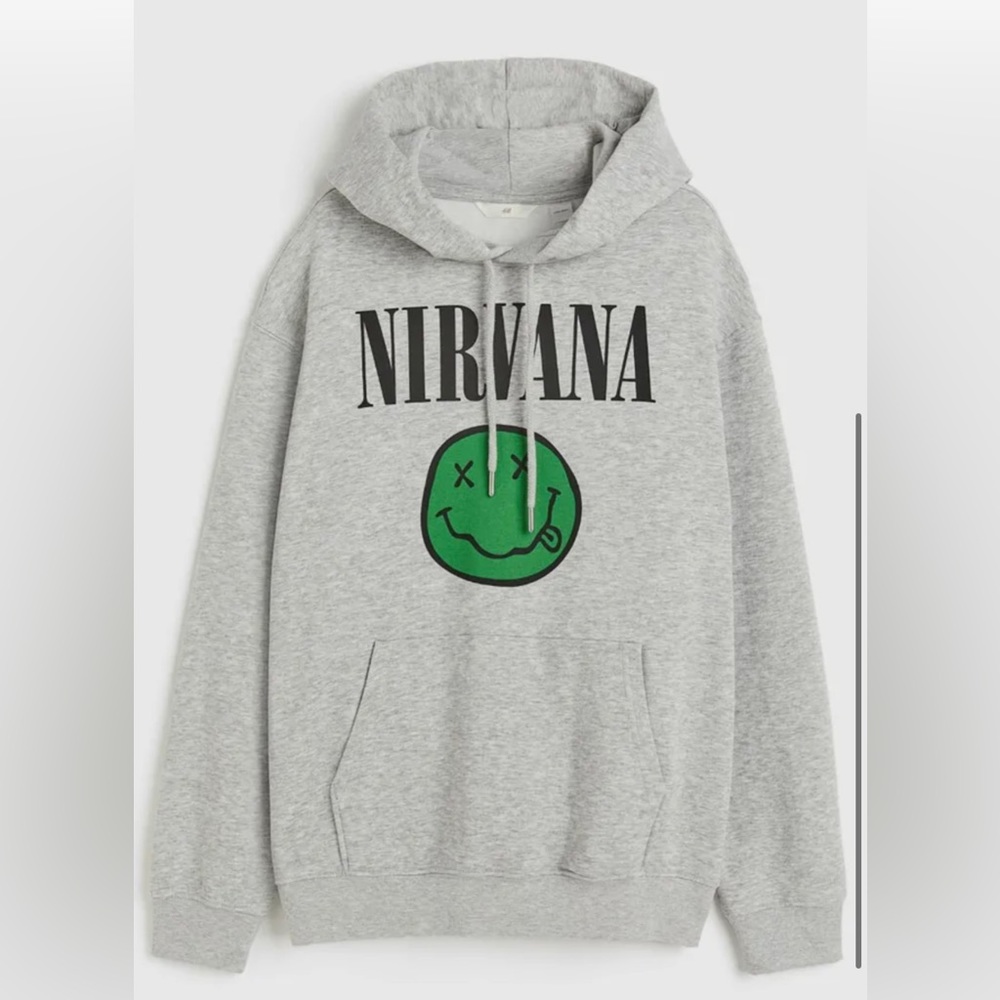 Nirvana Hoodie Graphic Sweatshirt – Gray – Size M – NWT